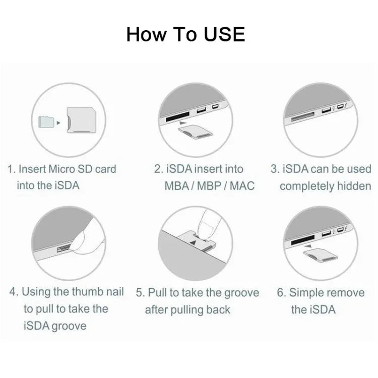 BASEQI 맥북 프로 (2012년 중반) (레티나 아님) 노트북용 숨김형 알루미늄 합금 SD 카드 케이스, 맥북 프로 2012년 중반 (레티나 아님)용