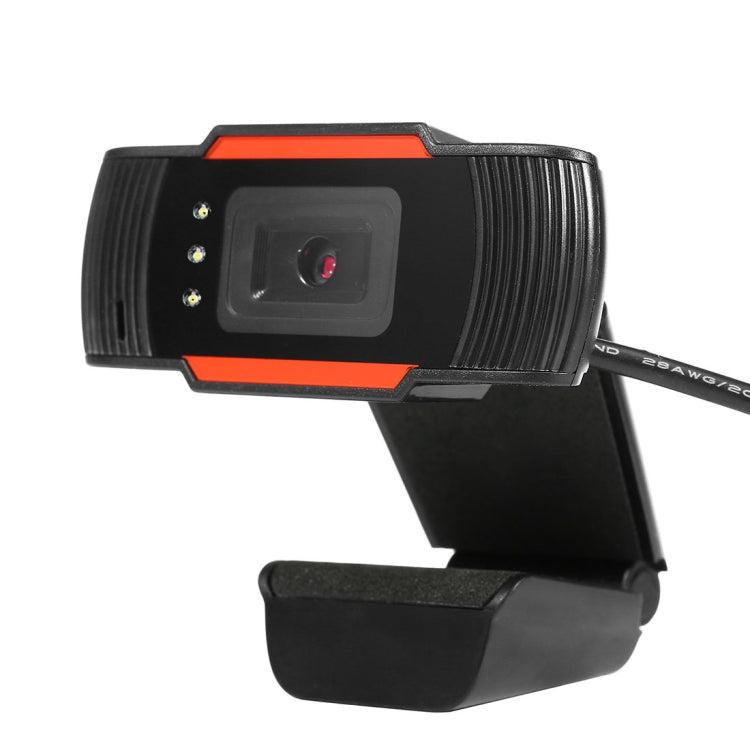 A870C3 480P 웹캠 USB 플러그 컴퓨터 웹 카메라, 소음 흡수 마이크 및 3개 LED 포함, 케이블 길이: 1.4m, A870C3 (오렌지)