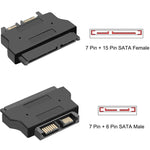 SATA 22핀 암컷 to 슬림라인 SATA 13핀 수컷 어댑터, SATA 22핀 암컷 to SATA 13핀