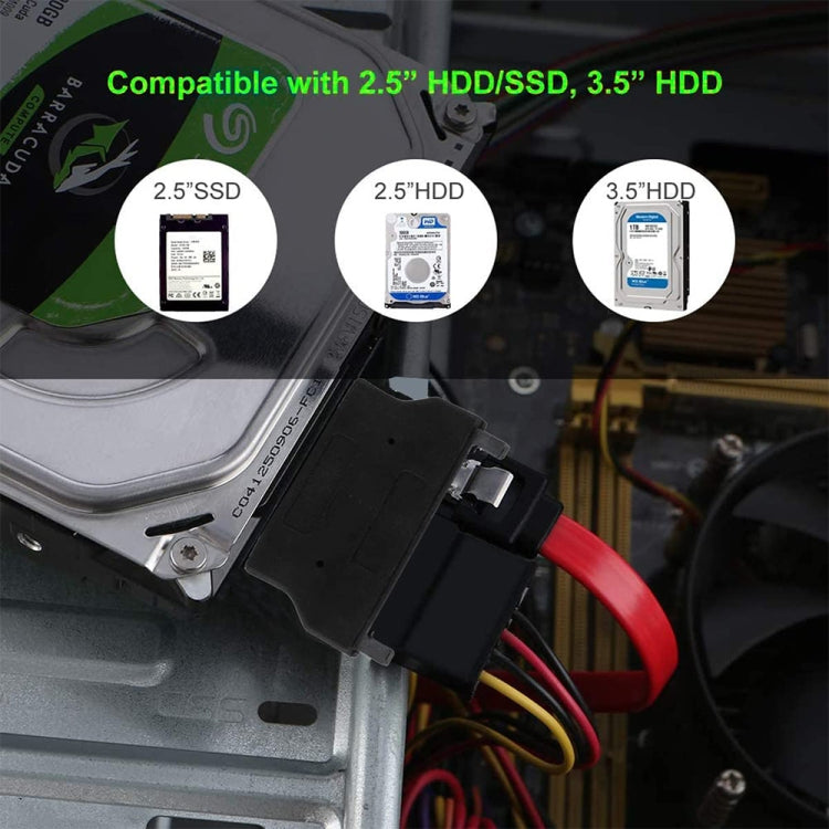 SATA 22핀 암컷 to 슬림라인 SATA 13핀 수컷 어댑터, SATA 22핀 암컷 to SATA 13핀
