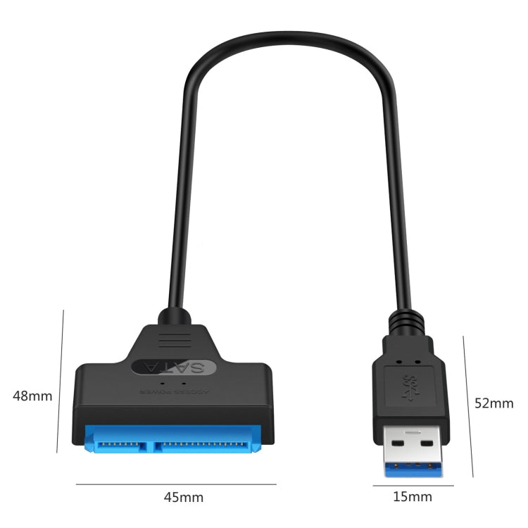 전문 SATA to USB 3.0 케이블 어댑터 2.5 인치 SSD 하드 드라이브 확장 커넥터, 2.5 인치