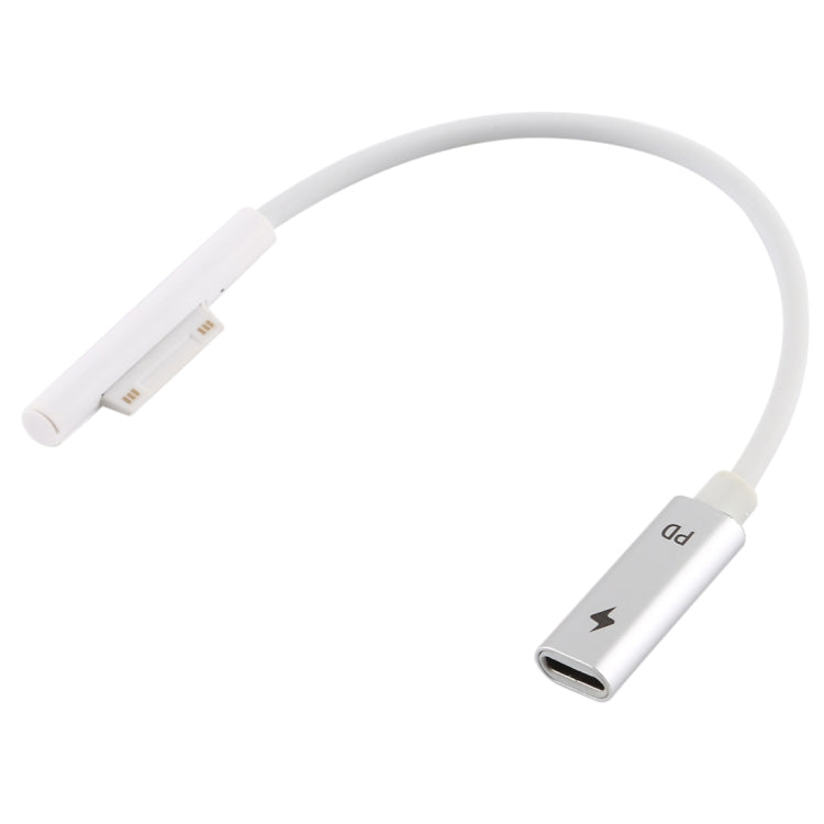 USB-C / Type-C 암컷 to 6핀 수컷 노트북 PD 고속 충전 케이블 Microsoft Surface Pro 9 / 8 / 7 / 6 / 5 / 4 / 3용, 케이블 길이: 0.2m, Pro 9 / 8 / 7 / 6 / 5 / 4 / 3 to USB-C / Type-C 암컷 블랙