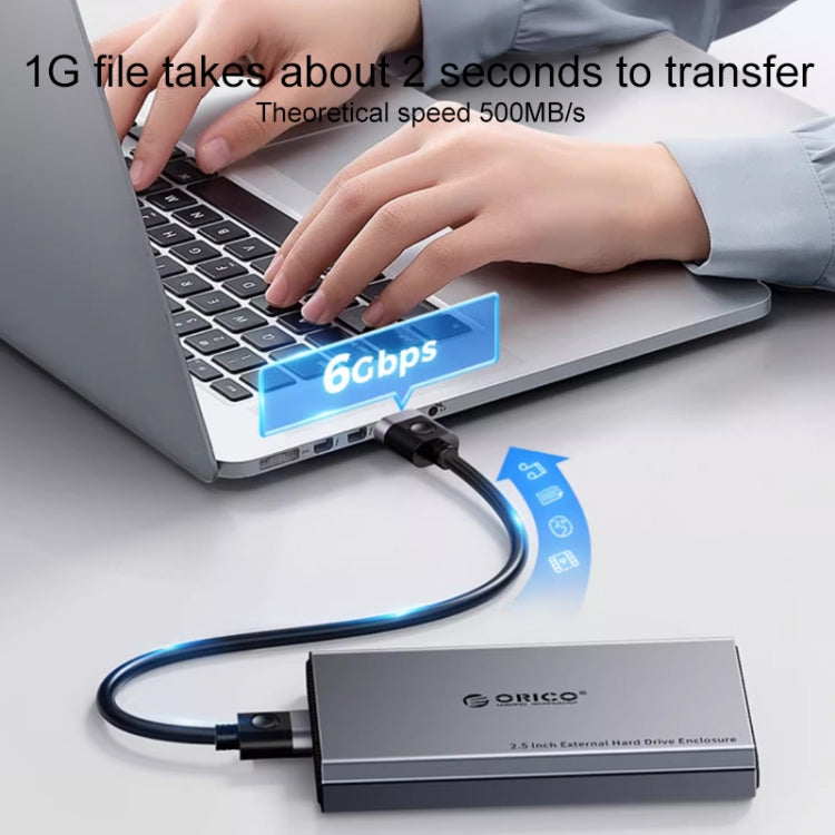 ORICO DD25 C3 2.5 인치 Type-C to Type-C 및 USB 기계식 SSD 인클로저, 지원 용량: 6TB