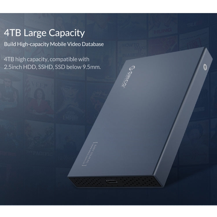 ORICO DD25 C3 2.5 인치 Type-C to Type-C 및 USB 기계식 SSD 인클로저, 지원 용량: 6TB