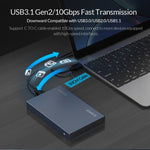 ORICO DD25 C3 2.5 인치 Type-C to Type-C 및 USB 기계식 SSD 인클로저, 지원 용량: 6TB