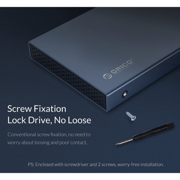 ORICO DD25 C3 2.5 인치 Type-C to Type-C 및 USB 기계식 SSD 인클로저, 지원 용량: 6TB