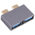 2 x USB 암컷 to 2 x USB-C / Type-C 수컷 어댑터, 2 x USB 암컷 to 2 x Type-C 수컷