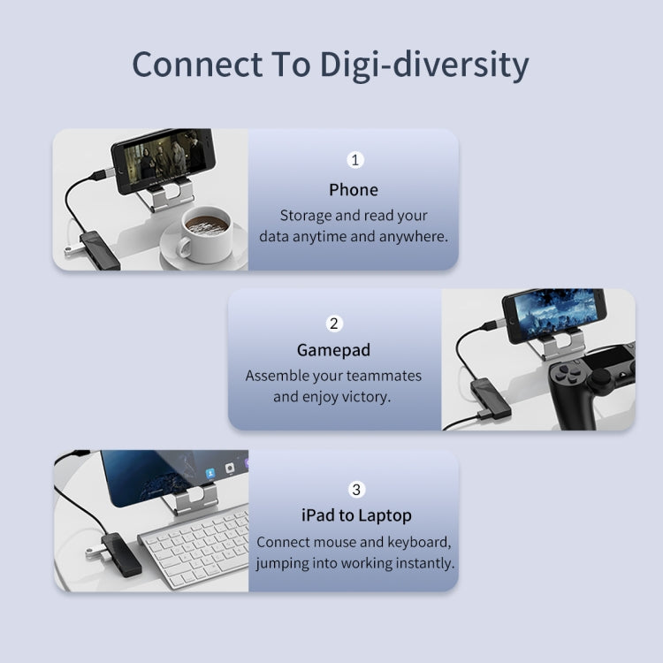 ORICO FL02 480Mbps 4포트 USB 2.0 허브, FL02