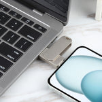 3-in-1 64G 마이크로 USB + 8핀 + 타입-C 금속 회전 푸시풀 플래시 디스크 OTG 기능 포함, 64G USB + 8핀 + 타입-C