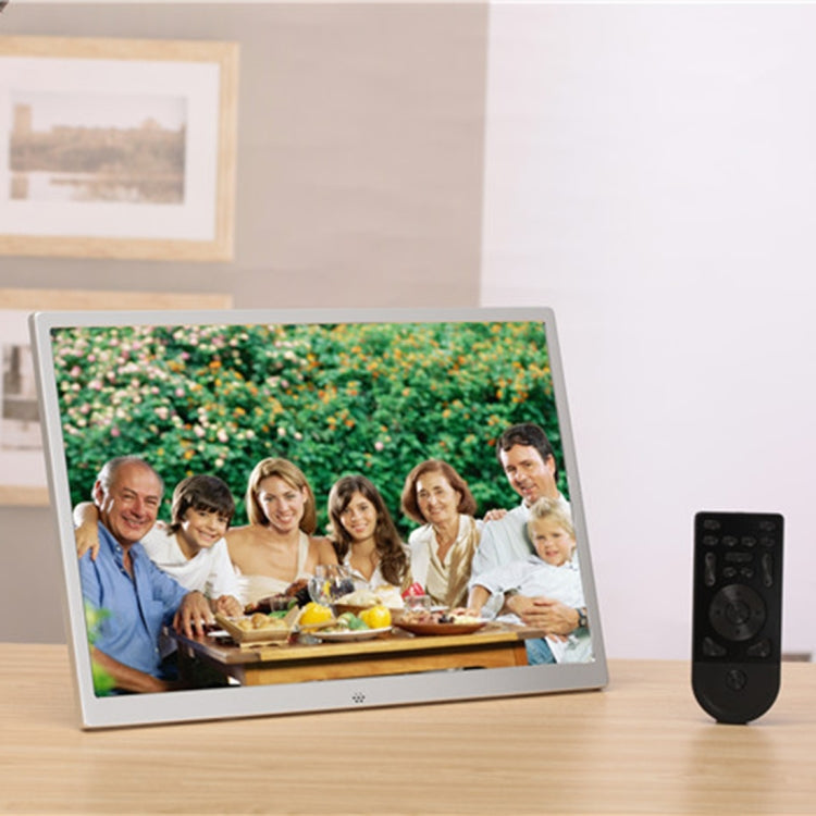 HSD1504 15.4인치 LED 1280x800 고해상도 디스플레이 디지털 포토 프레임, 홀더 및 리모컨 포함, SD / MMC / MS 카드 / USB 포트 지원, EU 플러그(골드), HSD1504 15.4인치
