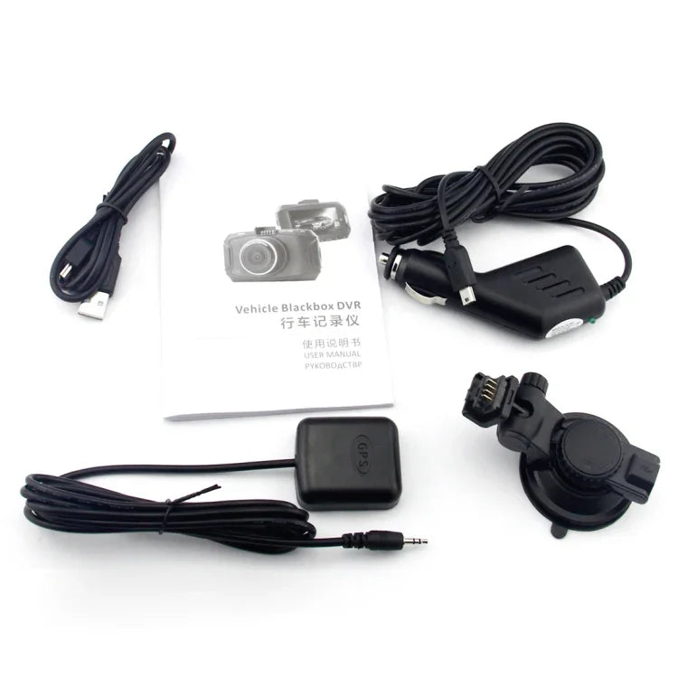 GS90C 자동차 DVR 카메라 2.7인치 LCD 화면 HD 2304 x 1296P 170도 광각, 모션 감지 / TF 카드 / G-센서 / HDMI 지원, GS90C