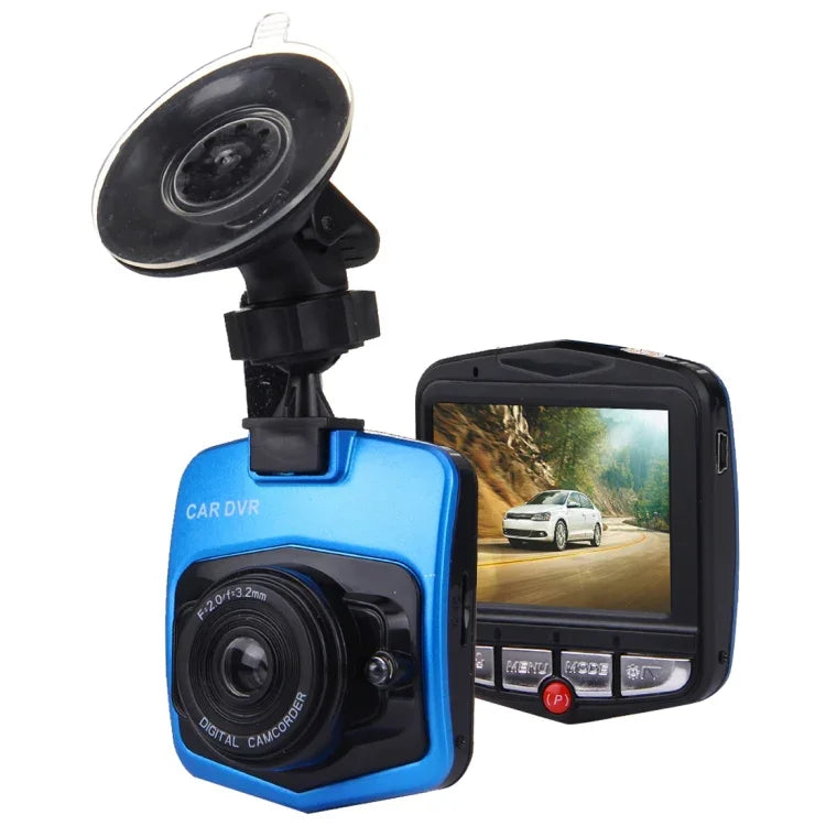 VGA 480P 자동차 캠코더 DVR 주행 기록기 디지털 비디오 카메라 음성 녹음기 2.4인치 LCD 화면, 32GB 마이크로 TF 카드 및 적외선 야간 투시 기능 지원(검정 + 파랑), 2.4인치 LCD