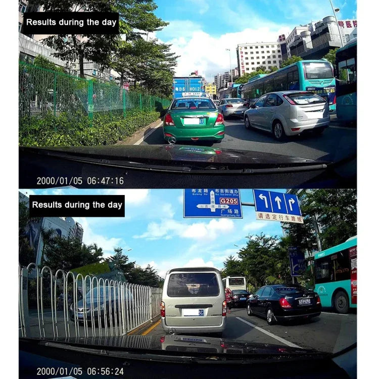 VGA 480P 자동차 캠코더 DVR 주행 기록기 디지털 비디오 카메라 음성 녹음기 2.4인치 LCD 화면, 32GB 마이크로 TF 카드 및 적외선 야간 투시 기능 지원(검정 + 파랑), 2.4인치 LCD