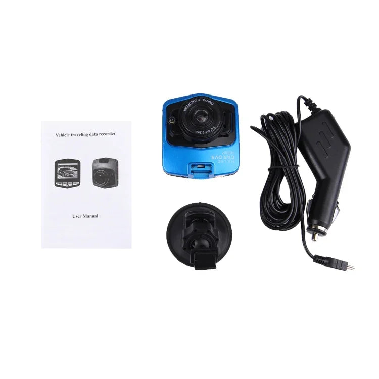 VGA 480P 자동차 캠코더 DVR 주행 기록기 디지털 비디오 카메라 음성 녹음기 2.4인치 LCD 화면, 32GB 마이크로 TF 카드 및 적외선 야간 투시 기능 지원(검정 + 파랑), 2.4인치 LCD
