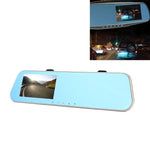 좌측 화면 디스플레이 후방 거울 차량 DVR, Allwinner 프로그램, 2대 카메라 1080P HD 140도 광각, GPS 포트 / 모션 감지 / 야간 투시 / TF 카드 / G-센서 지원, 후방 거울 차량 DVR
