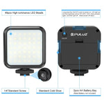 PULUZ U/C형 휴대용 핸드헬드 DV 브래킷 스태빌라이저 + LED 보조 조명 키트 콜드 슈 삼각대 헤드 포함 모든 SLR 카메라 및 가정용 DV 카메라용, C형 브래킷 + 보조 조명