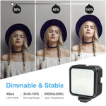 PULUZ U/C형 휴대용 핸드헬드 DV 브래킷 스태빌라이저 + LED 보조 조명 키트 콜드 슈 삼각대 헤드 포함 모든 SLR 카메라 및 가정용 DV 카메라용, C형 브래킷 + 보조 조명