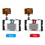 PULUZ 2-in-1 브이로깅 라이브 방송 LED 셀피 라이트 스마트폰 비디오 리그 키트, 콜드 슈 삼각대 헤드 포함, 아이폰, 갤럭시, 화웨이, 샤오미, HTC, LG, 구글 및 기타 스마트폰용, 브이로깅 리그+라이트