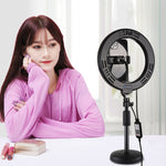 PULUZ 7.9인치 20cm RGBW 라이트 + 원형 베이스 데스크탑 마운트 조광 LED 이중 색온도 LED 곡선 라이트 링 브이로깅 셀피 사진 영상 조명 폰 클램프 포함, 7.9인치 + 원형 마운트