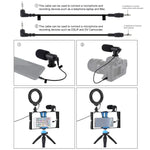 PULUZ 4-in-1 브이로깅 라이브 방송 스마트폰 비디오 리그 + 4.7인치 12cm RGBW 링 LED 셀피 라이트 + 마이크 + 포켓 삼각대 마운트 키트, 콜드 슈 삼각대 헤드 포함, 4-in-1, 4-in-1 RGBW 링 LED