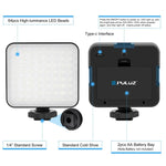 PULUZ 4-in-1 브이로깅 라이브 방송 LED 셀피 필 라이트 스마트폰 비디오 리그 키트, 마이크 + 삼각대 마운트 + 콜드 슈 삼각대 헤드 포함, 아이폰, 갤럭시, 화웨이, 샤오미, HTC, LG, 구글 및 기타 스마트폰용, 4-in-1 필 라이트 리그 키트