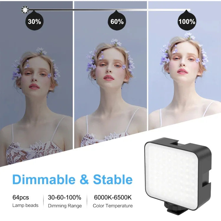 PULUZ 4-in-1 브이로깅 라이브 방송 LED 셀피 필 라이트 스마트폰 비디오 리그 키트, 마이크 + 삼각대 마운트 + 콜드 슈 삼각대 헤드 포함, 아이폰, 갤럭시, 화웨이, 샤오미, HTC, LG, 구글 및 기타 스마트폰용, 4-in-1 필 라이트 리그 키트