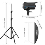 PULUZ 120W 사진 스튜디오 스트로브 플래시 라이트 키트 소프트박스 반사판 및 삼각대 포함, 직사각형 120W 2700K-6500K 라이트 키트 EU 플러그, 직사각형 120W 2700K-6500K 라이트 키트 UK 플러그, 직사각형 120W 2700K-6500K 라이트 키트 US 플러그