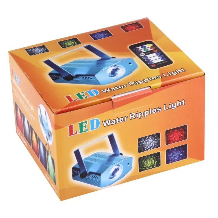 3W x 3 RGB 미니 물결 프로젝터 리모컨 포함, EU 플러그, EU 플러그