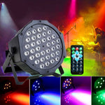 36W 36개 LED DMX512 RGB LED PAR 조명 리모컨 포함, 스트로브 + 사운드 컨트롤 + 자가 추진, AC 100-240V, RGB 리모컨 포함