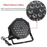 36W 36개 LED DMX512 RGB LED PAR 조명 리모컨 포함, 스트로브 + 사운드 컨트롤 + 자가 추진, AC 100-240V, RGB 리모컨 포함