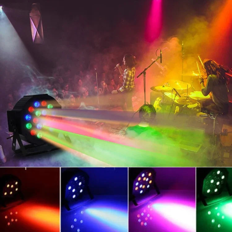36W 36개 LED DMX512 RGB LED PAR 조명 리모컨 포함, 스트로브 + 사운드 컨트롤 + 자가 추진, AC 100-240V, RGB 리모컨 포함