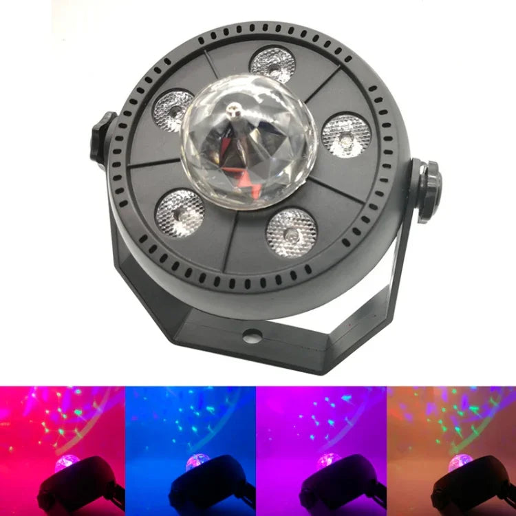 11W 5개 LED 다채로운 회전 마법 공 LED PAR 조명