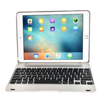 F19B iPad 9.7 (2017/2018) & iPad Air & Air 2 & iPad Pro 9.7 & New iPad 9.7인치 (2017)용 초슬림 ABS 가로 플립 태블릿 케이스 + 블루투스 키보드