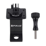 PULUZ 알루미늄 합금 오토바이 고정 홀더 마운트 삼각대 어댑터 및 나사 포함 GoPro, Insta360, DJI 및 기타 액션 카메라용, 고정 마운트 2 (블랙), 고정 마운트 2 (실버), 고정 마운트 2 (레드), 고정 마운트 2 (블루), 고정 마운트 2 (골드)
