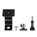PULUZ 알루미늄 합금 오토바이 고정 홀더 마운트 삼각대 어댑터 및 나사 포함 GoPro, Insta360, DJI 및 기타 액션 카메라용, 고정 마운트 2 (블랙), 고정 마운트 2 (실버), 고정 마운트 2 (레드), 고정 마운트 2 (블루), 고정 마운트 2 (골드)
