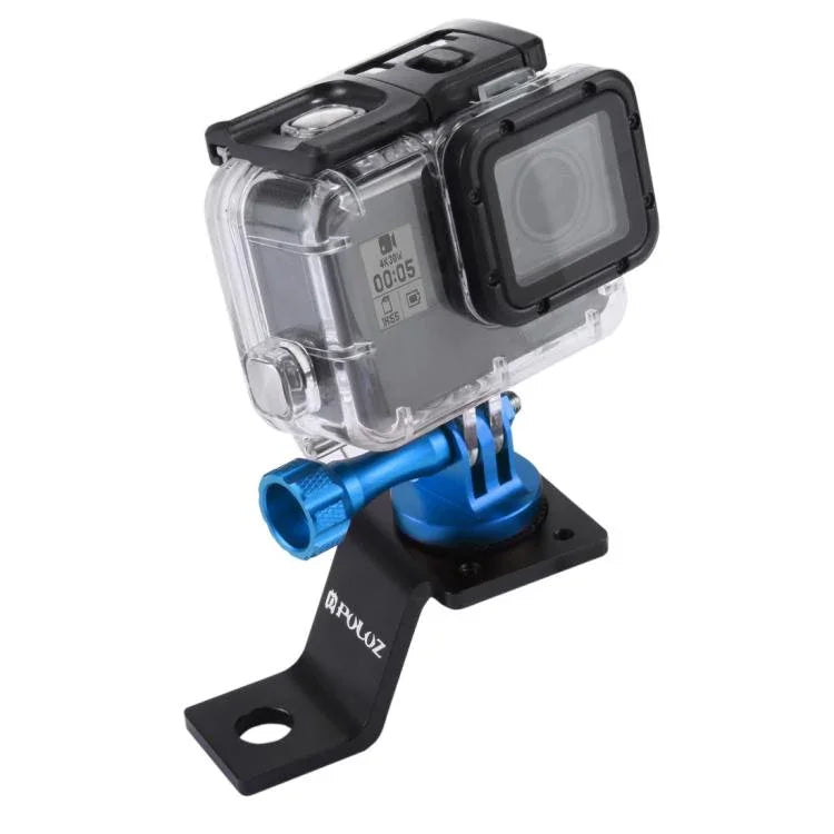 PULUZ 알루미늄 합금 오토바이 고정 홀더 마운트 삼각대 어댑터 및 나사 포함 GoPro, Insta360, DJI 및 기타 액션 카메라용, 고정 마운트 2 (블랙), 고정 마운트 2 (실버), 고정 마운트 2 (레드), 고정 마운트 2 (블루), 고정 마운트 2 (골드)