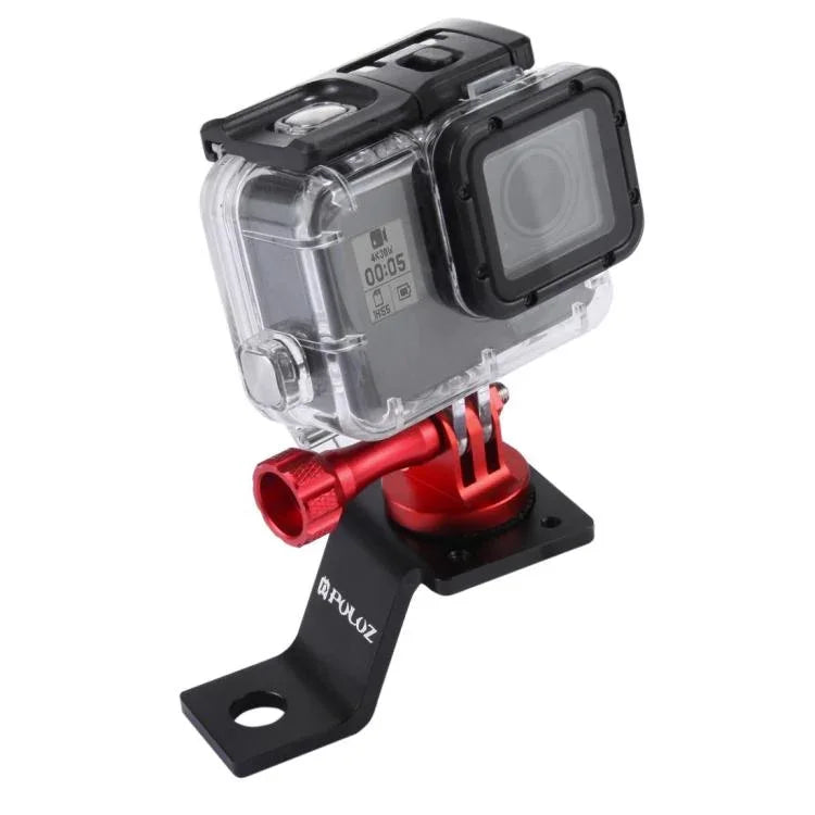 PULUZ 알루미늄 합금 오토바이 고정 홀더 마운트 삼각대 어댑터 및 나사 포함 GoPro, Insta360, DJI 및 기타 액션 카메라용, 고정 마운트 2 (블랙), 고정 마운트 2 (실버), 고정 마운트 2 (레드), 고정 마운트 2 (블루), 고정 마운트 2 (골드)