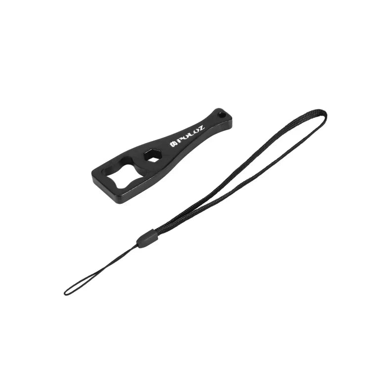 PULUZ 플라스틱 엄지 나사 렌치 스트랩 포함 GoPro, Insta360, DJI 및 기타 액션 카메라용, 렌치 (PVC 소재) 블랙