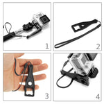 PULUZ 플라스틱 엄지 나사 렌치 스트랩 포함 GoPro, Insta360, DJI 및 기타 액션 카메라용, 렌치 (PVC 소재) 블랙