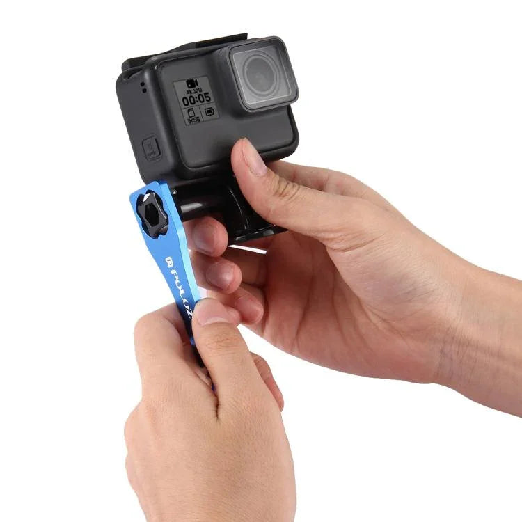 PULUZ CNC 알루미늄 합금 조임 나사 캡 렌치 도구 GoPro Hero11 Black / HERO10 Black / HERO9 Black / HERO8 Black / HERO7 /6 /5 /5 세션 /4 세션 /4 /3+ /3 /2 /1, Xiaoyi 및 기타 액션 카메라용, 렌치 (알루미늄 소재) 블루