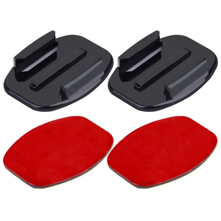 PULUZ 평면 마운트 2개 + 접착 마운트 스티커 2개 PULUZ 액션 스포츠 카메라용 조 플렉스 클램프 마운트 GoPro, Insta360, DJI 및 기타 액션 카메라용, 스티커 패키지 B