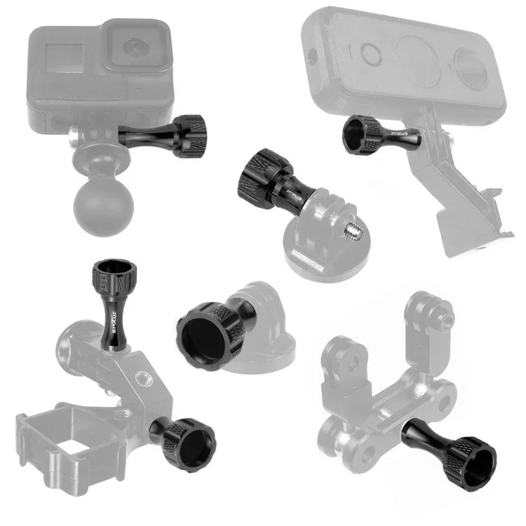 PULUZ GoPro, Insta360, DJI 및 기타 액션 카메라용 CNC 알루미늄 엄지 노브 스테인리스 볼트 너트 나사 세트, 검정색 나사 2개 (알루미늄), 금색 나사 2개 (알루미늄), 파란색 나사 2개 (알루미늄), 빨간색 나사 2개 (알루미늄)
