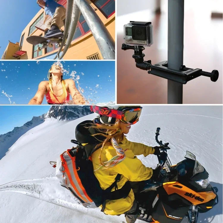 PULUZ GoPro, Insta360, DJI 및 기타 액션 카메라용 1/4인치 나사 구멍 삼각대 마운트 CNC 어댑터, 1/4인치 나사 구멍 (검정), 1/4인치 나사 구멍 (금색), 1/4인치 나사 구멍 (파란색), 1/4인치 나사 구멍 (빨간색)