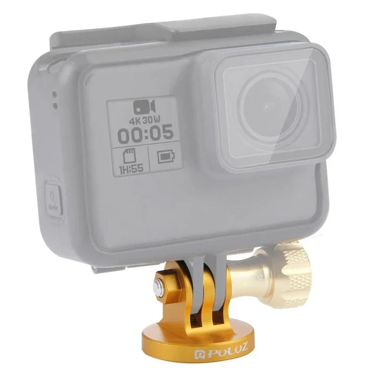 PULUZ GoPro, Insta360, DJI 및 기타 액션 카메라용 1/4인치 나사 구멍 삼각대 마운트 CNC 어댑터, 1/4인치 나사 구멍 (검정), 1/4인치 나사 구멍 (금색), 1/4인치 나사 구멍 (파란색), 1/4인치 나사 구멍 (빨간색)