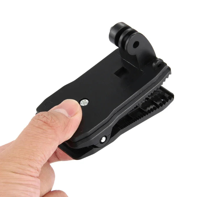 PULUZ GoPro, Insta360, DJI 및 기타 액션 카메라용 360도 회전 백팩 모자 리캠 마운트 퀵 릴리스 클램프 마운트, 모자 리캠 마운트
