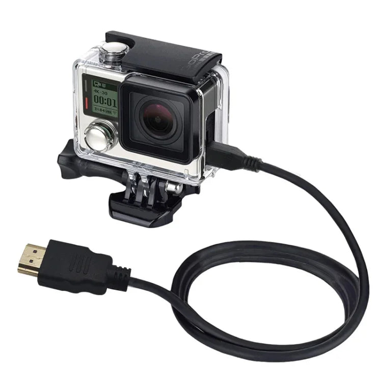 PULUZ 비디오 19핀 HDMI-마이크로 HDMI 케이블, GoPro Hero11 Black / HERO10 Black / HERO9 Black /8 Black /7 /6 /5 /4 /3+ /3, Sony, LG, Panasonic, Canon, Nikon, 스마트폰 및 카메라용, 길이: 1.5m, GoPro용 HDMI 케이블