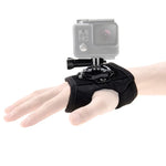 PULUZ 360도 회전 장갑 스타일 손바닥 스트랩 마운트 밴드 GoPro, Insta360, DJI 및 기타 액션 카메라용, 장갑 손바닥 스트랩