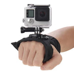PULUZ 360도 회전 장갑 스타일 손바닥 스트랩 마운트 밴드 GoPro, Insta360, DJI 및 기타 액션 카메라용, 장갑 손바닥 스트랩