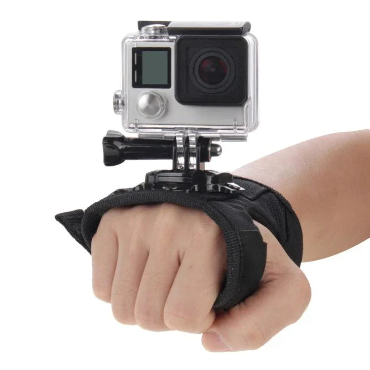 PULUZ 360도 회전 장갑 스타일 손바닥 스트랩 마운트 밴드 GoPro, Insta360, DJI 및 기타 액션 카메라용, 장갑 손바닥 스트랩