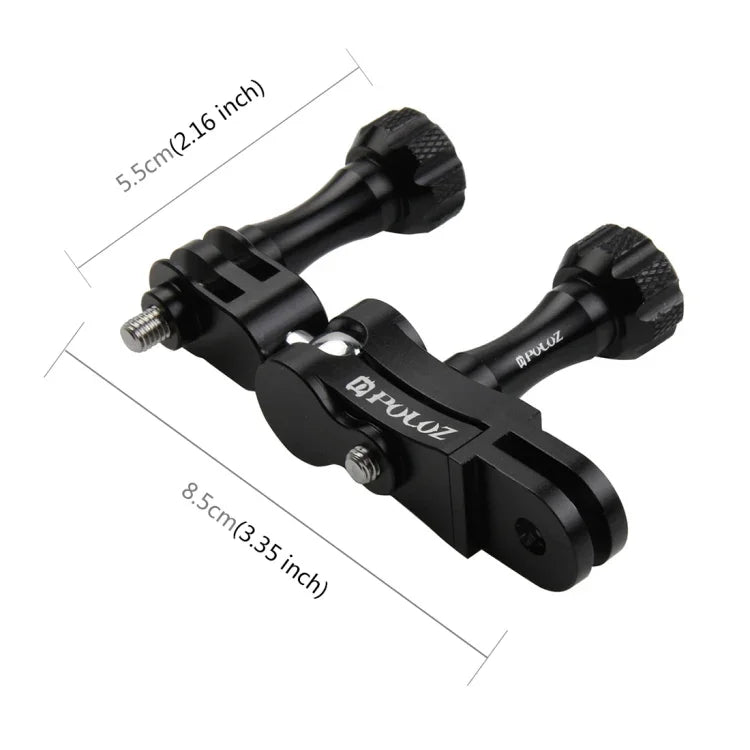 PULUZ CNC 알루미늄 볼 조인트 마운트 2개의 긴 나사 포함 GoPro, Insta360, DJI 및 기타 액션 카메라용, CN 재고